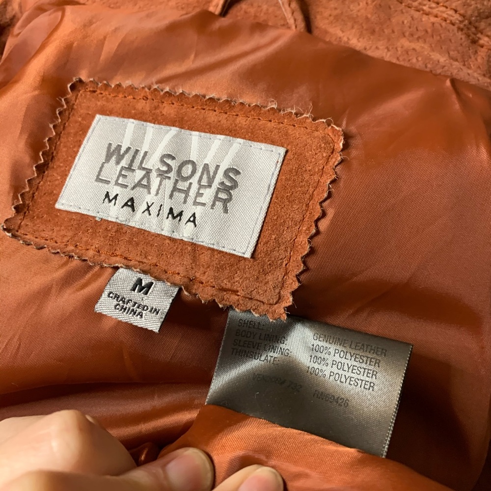 Wilson’s Leather rose copper suede jacket/shacket - Picture 6 of 7